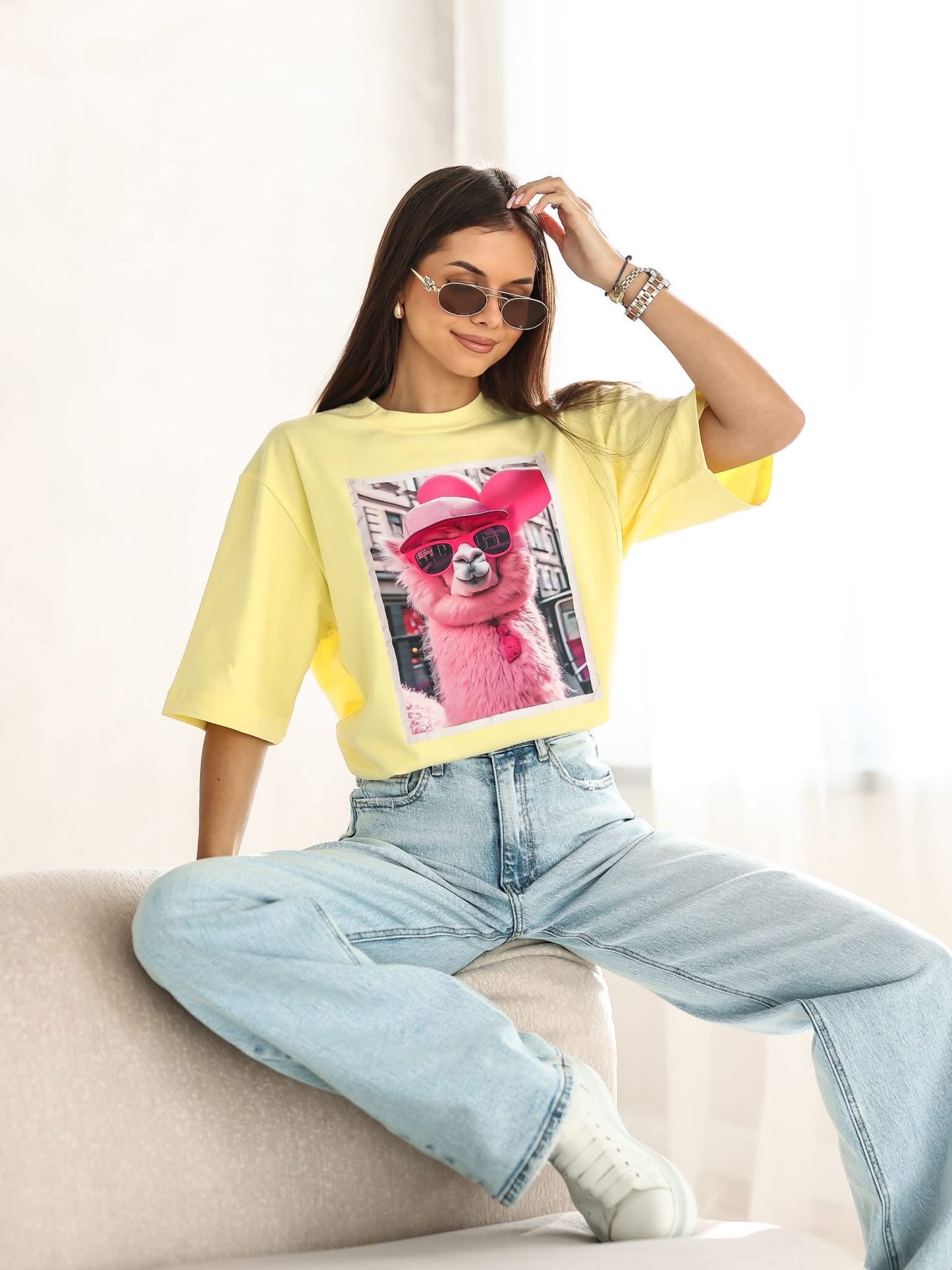 Llama Drama Oversize Póló