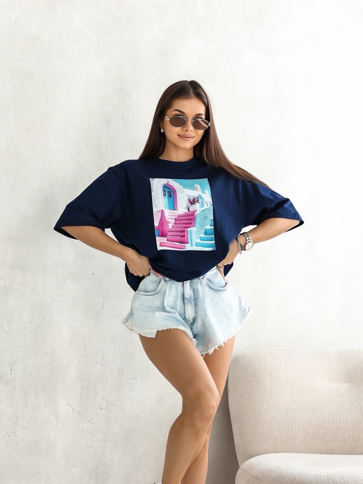 Santorini Dream Oversize Póló