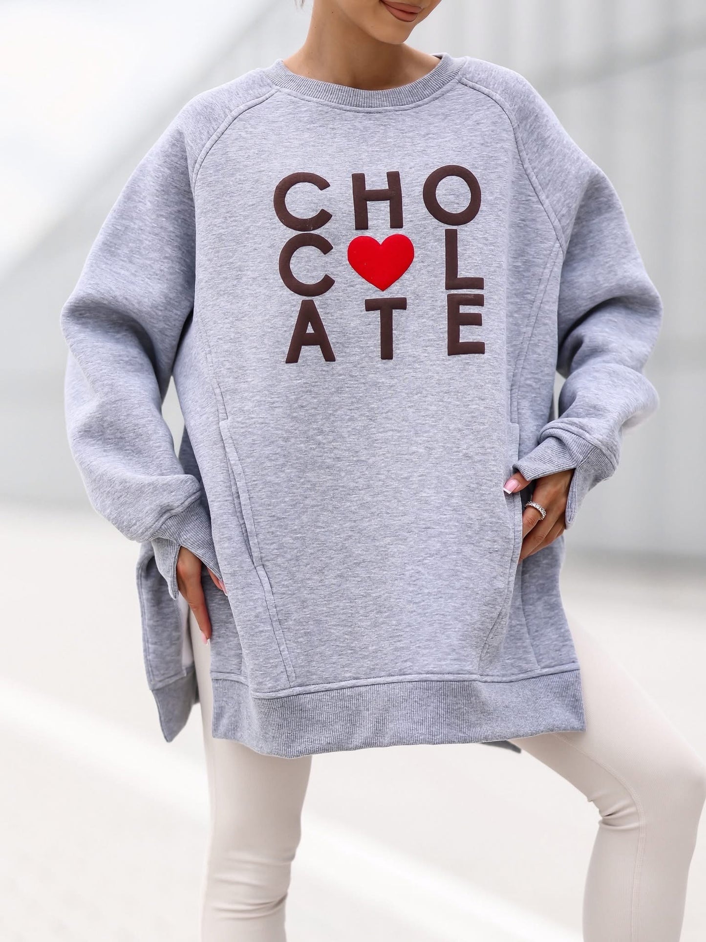 Chocolate Oversize Pulóver