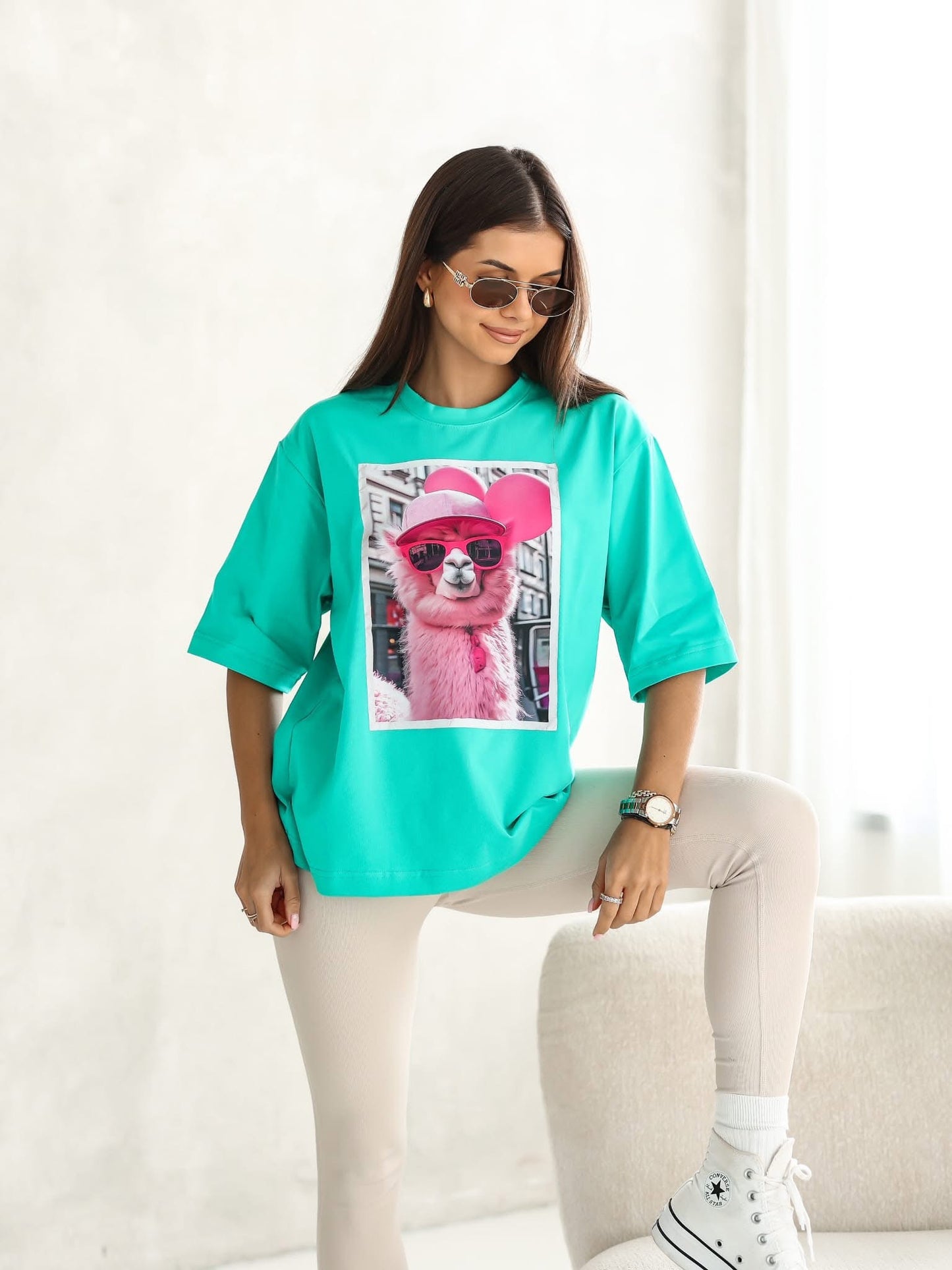 Llama Drama Oversize Póló