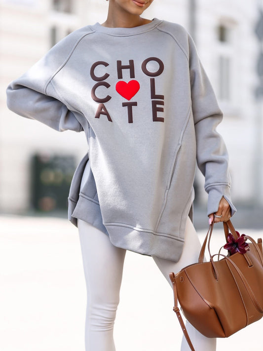 Chocolate Oversize Pulóver