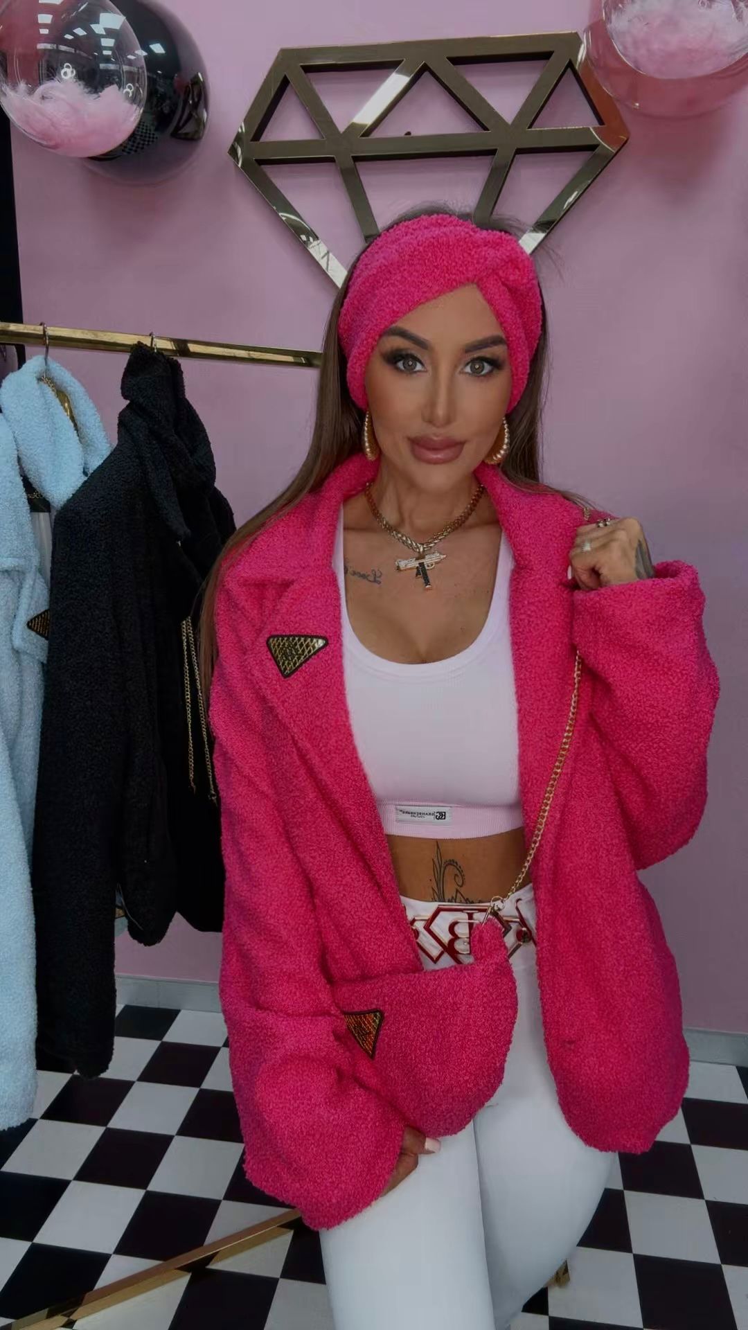 Lola Bianka kabát + táska + fülvédő