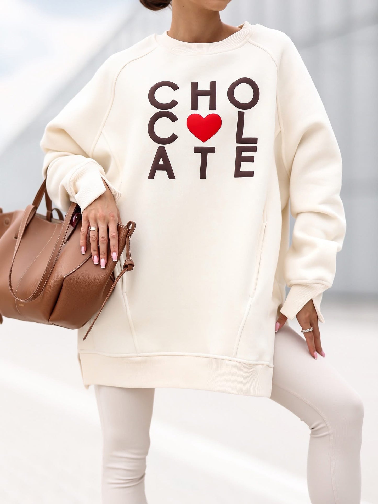 Chocolate Oversize Pulóver